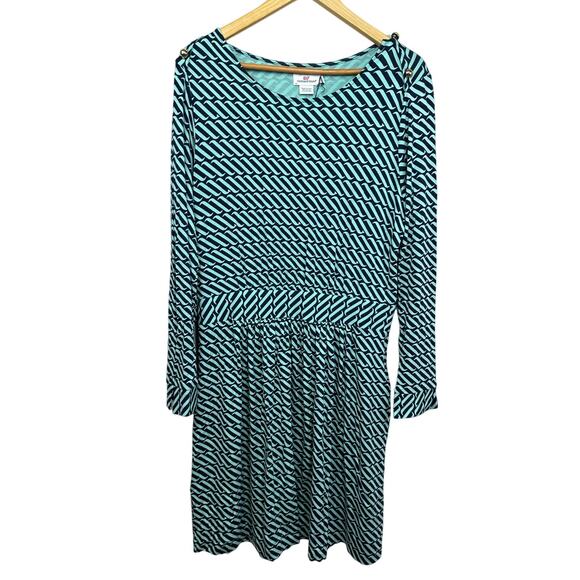 Vineyard Vines Swell Print Dress Grand Turk Size XL NWT - Picture 1 of 11
